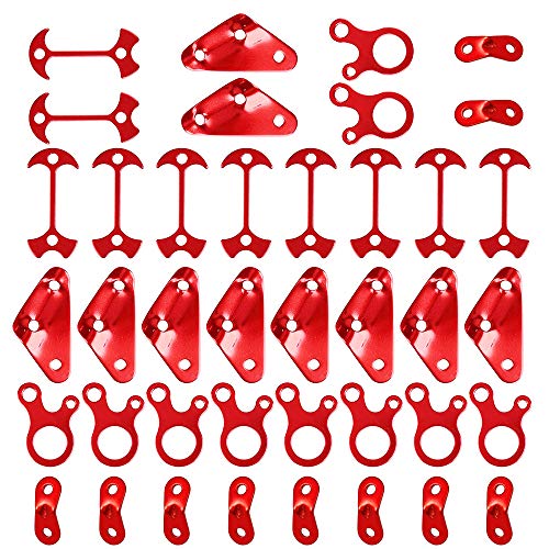 40PCS Paracord Tensioner Guyline Line Adjuster, Ultralight Strong Aluminum Cord Tent Wind Buckle Hook Rope Small Carabiner Figure, Lightweight Fastener Camping, Backpacking, Picnic Shelter Outdoor