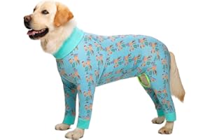MIAODODO Christmas Surgery Recovery Suit Female Male for Dogs After Surgery Medium Large Dogs Onesie,Lightweight Dog Recovery Suit for Shedding Prevent Licking Surgical Wound,Dog Pajamas Pjs,Full Belly