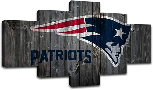Amazon Com Miauen Pictures Sports Football New England Patriots Poster Living Room Wall Decor Canvas Art Home Game Room Decoration Prints Framed Paintings Ready To Hang 60 Wx32 H Posters Prints