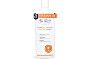 Veterinary Formula Clinical Care Antiseptic and Antifungal Medicated Shampoo for Dogs & Cats, 16 Fl Oz – Helps Alleviate Scal