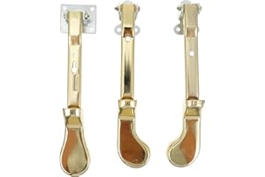 Ciieeo 3Pcs Upright Piano Pedals Metal Imitation Gold Finish Practical Piano Replacement Accessories