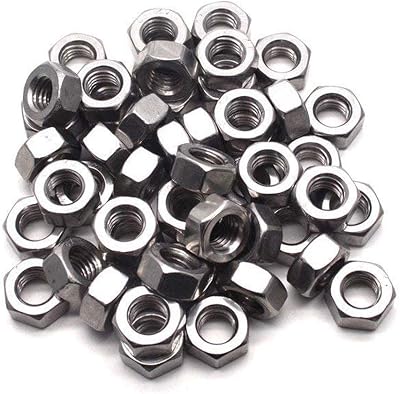 TERF M4 Hex Nut 4mm Steel Full Nut Pack of 200 Silver