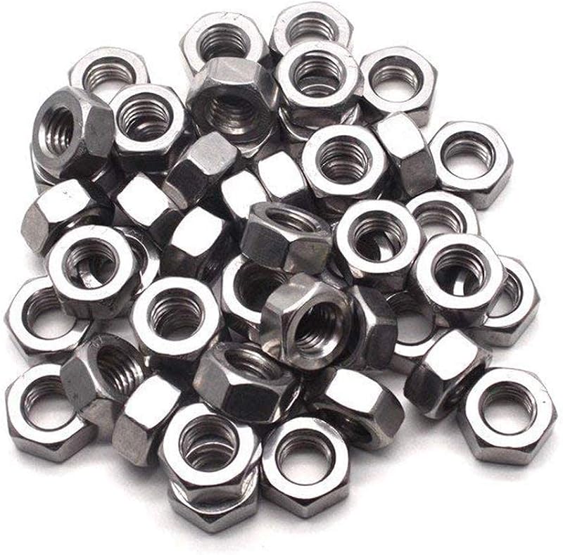 TERF M4 Hex Nut 4mm Steel Full Nut Pack of 200 Silver