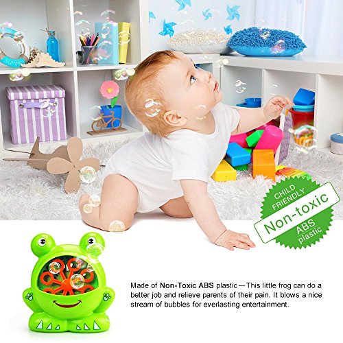 Baztoy Bubble Machine, Automatic Bubble Maker 500 Bubbles Per Minute, Kids Toys Bubble Blower with 2 Bubbles Solution Great for Boys Girls Kids Birthday Gift Party Wedding