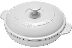 STAUB Ceramics Covered Brie Baker, 8in, White
