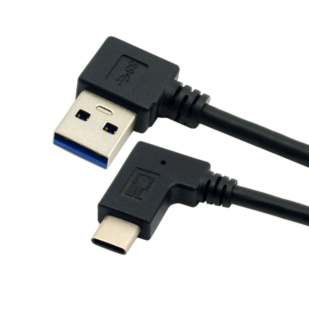 chenyang Reversible USB 3.1 USB-C Angled to 90 Degree Left Angled A Male Data Cable for Tablet Mobile Phone — image 1