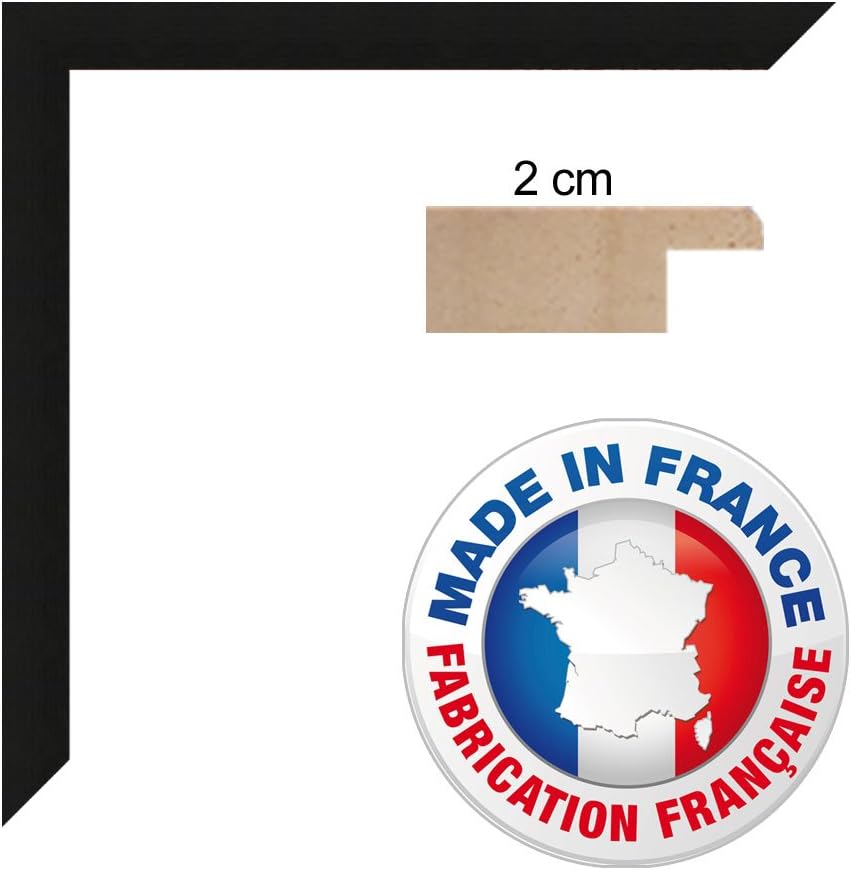 Wall Photo Frame 30x43 cm / 30 x 43 cm (about 12"x17" inch) frame Black, 2 cm wide, Wood picture frame