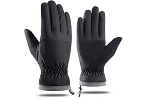 MEALAH Winter Ski-Gloves for Men-Women Non-Slip-Plus-Velvet-Thickened Mitt Waterproof Cold-Weather Touchscreen-Cycling-Gloves S/M