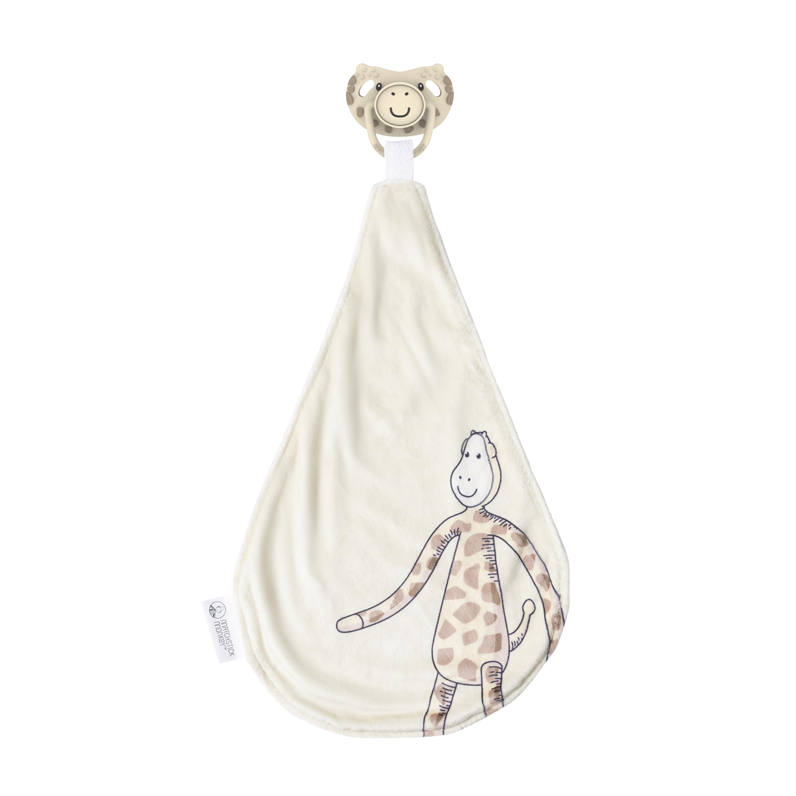 Matchstick Monkey All in One Soother, Teether and Comforter - Orthodontic Teat & Antimicrobial Protection, Suitable from Newborn, Gigi Giraffe — image 1