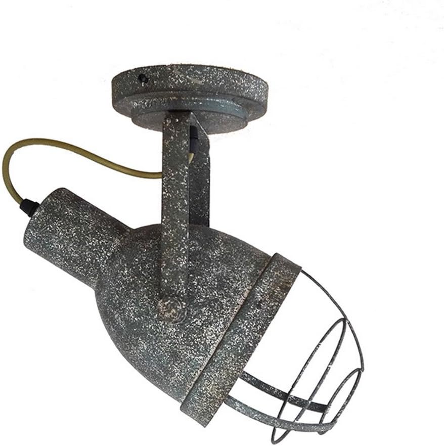 ZHDC® Ceiling Lamps, American Style Retro LOFT Industrial Wind Iron Do Old Ceiling Light Cafe Restaurant Personality Creative Single Head Mining lamp E27 Light Source Easy to Clean Ceiling lamp
