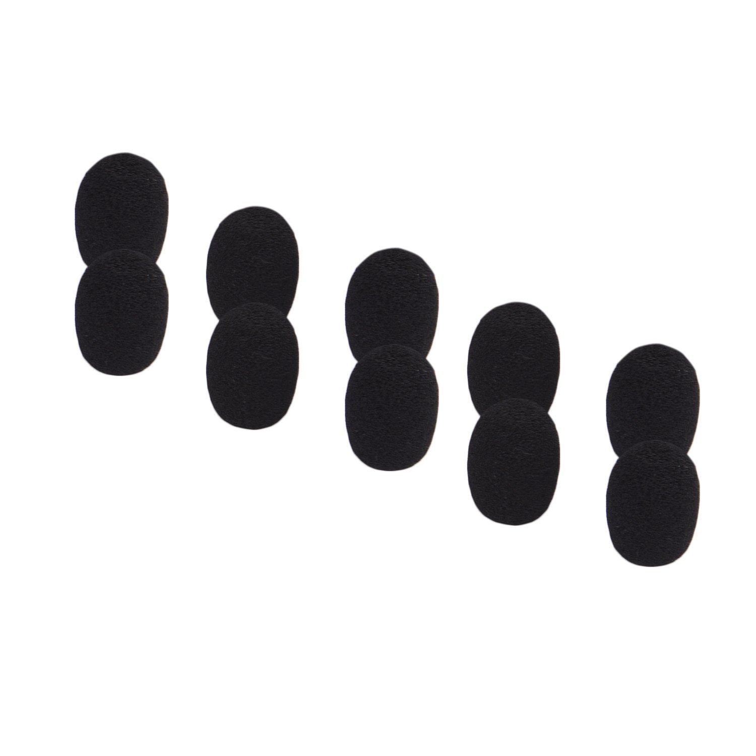 10 Pack Mini Small Size Lapel Headset Microphone Windscreen Foam Cover, Black