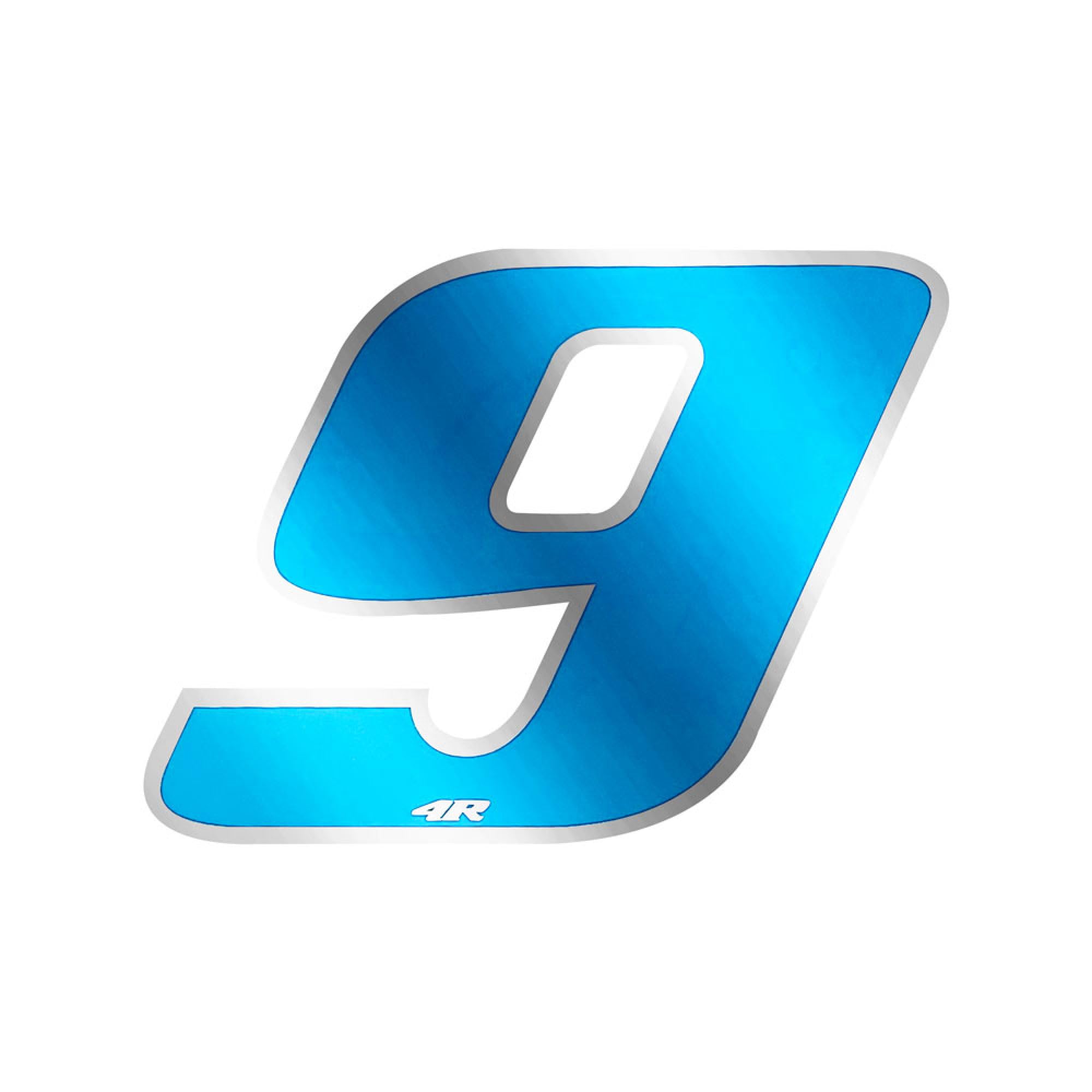 4R Quattroerre.it Racing Number 9 Anodized Medium, Blue