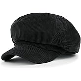 ililily Washed Cotton Newsboy Cabbie Cap Corduroy Duck Bill Flat Hunting Hat