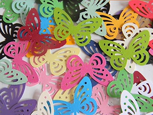 100 detailed butterfly die cuts mixed colors party decor scrapbooking confetti