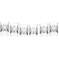 Lorren Home Trends Melodia Crystal Highball Glasses - Set Of 6, 9 Oz, Lead-Free, Dishwasher Safe