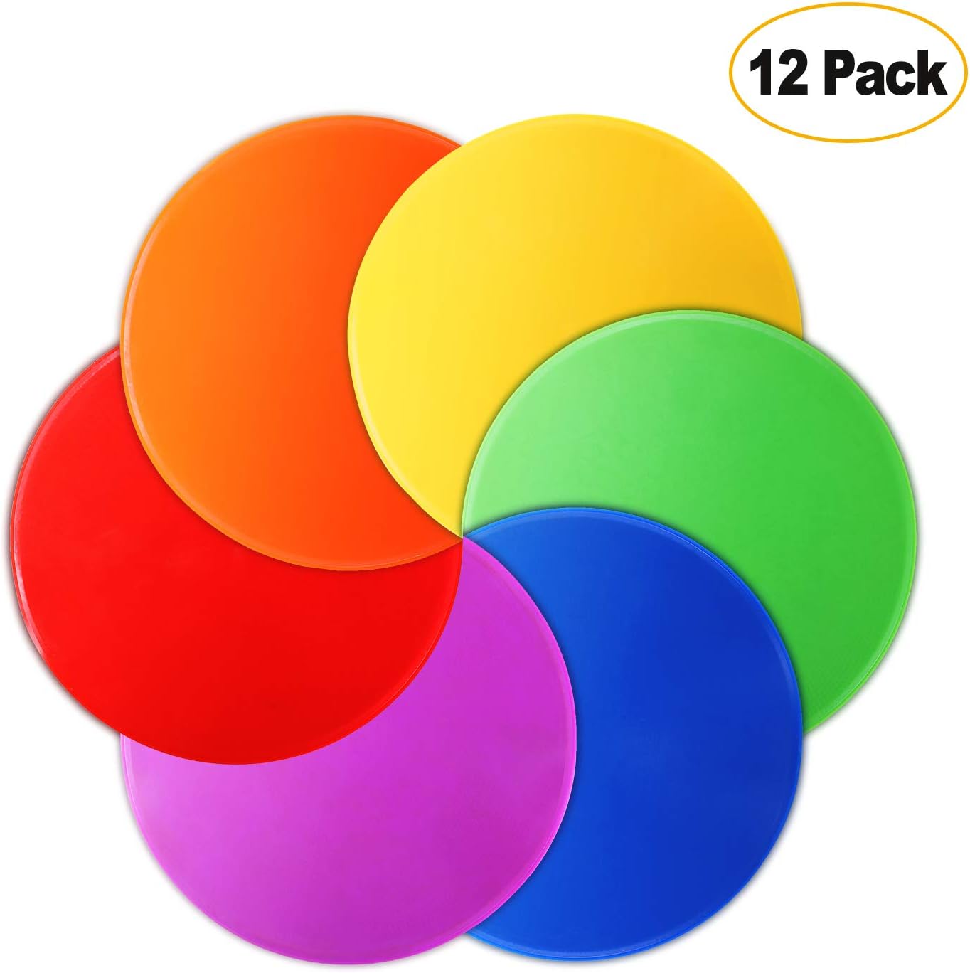 SKL Rubber Spot Markers 12 Pack 9" Non Slip Floor Dots