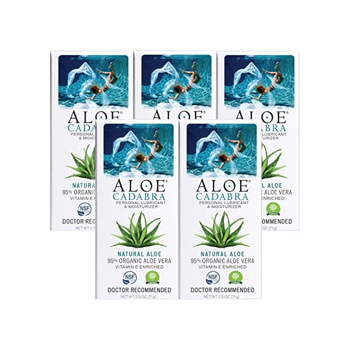 Aloe Cadabra Couples Personal Lubricant, Organic Sex Lube, Toy Friendly for Him, Her, Couples, Natural Aloe, 2.5 Ounce…