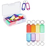 Cuttte 66 Pack Plastic Key Tags, Key Labels with