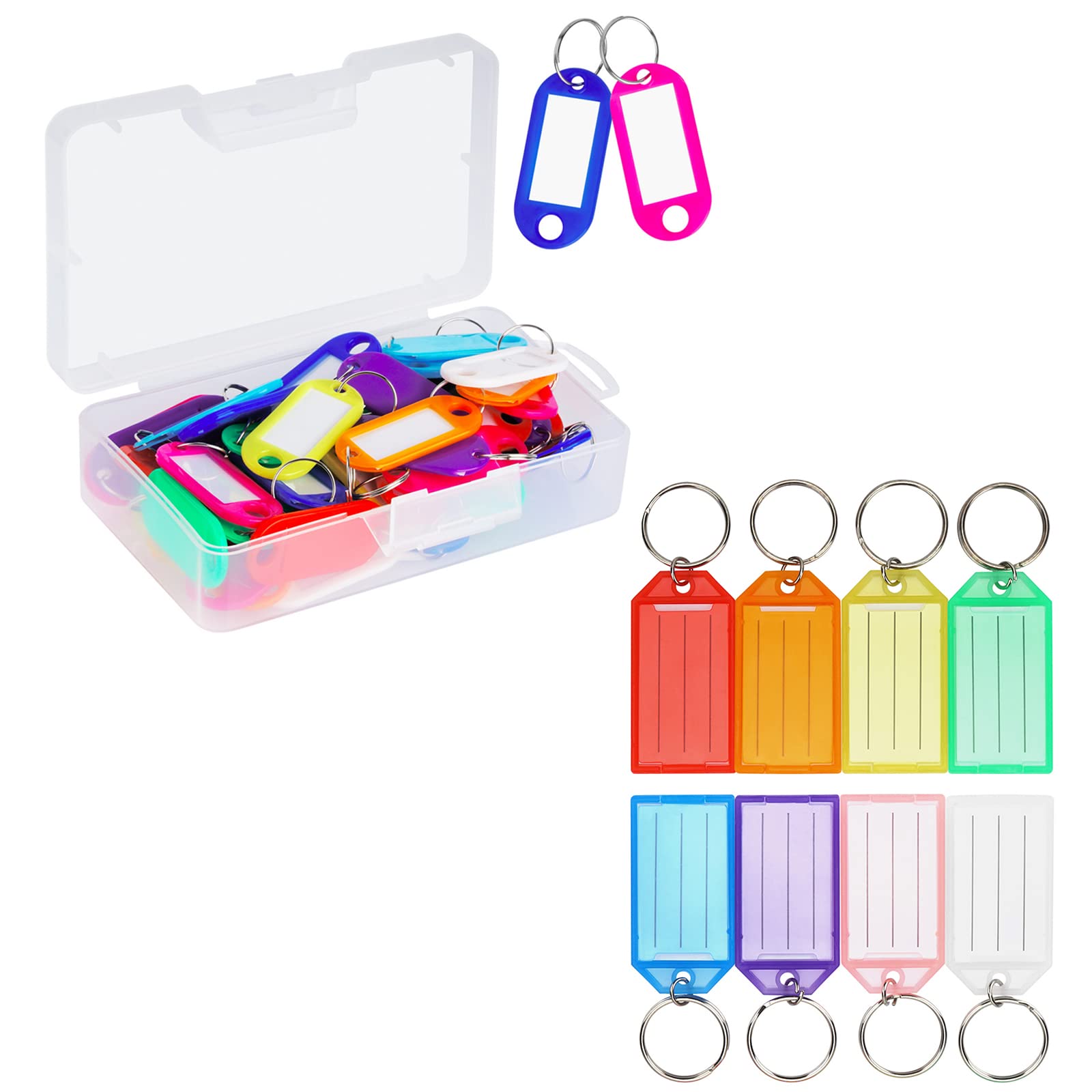 Cuttte 66 Pack Plastic Key Tags, Key Labels with