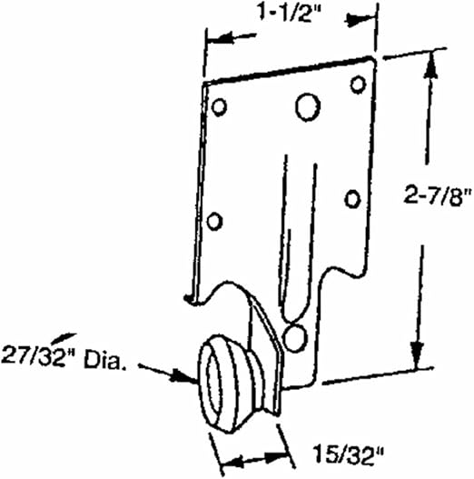 Prime Line Drawer Track Roller For Monorail Drawer Slide Systems 1