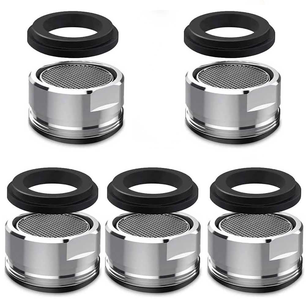 2 Pieces Brass Tap Spout Aerator with Gasket - 24MM Male Threaded Aerator Insert (5 Packs)