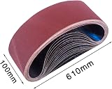 STEBRUAM 100 x 610 mm Sanding Belts 15 Pcs 80/120/150/240/400 Grains view 2