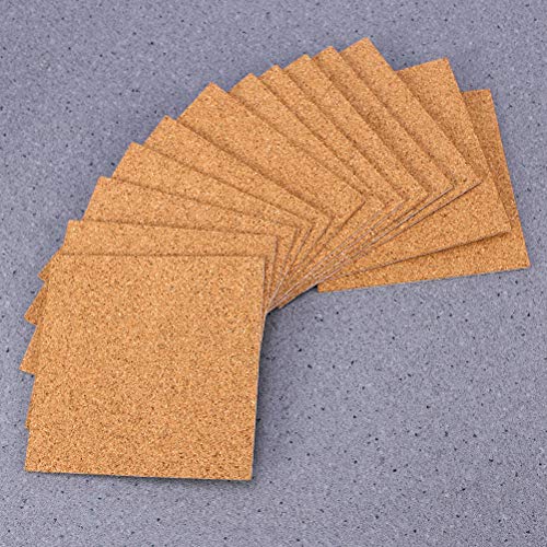 SUPVOX 10PCS Square selbstklebende Korkplatten Coaster Square Kork Untersetzer für Untersetzer und DIY Bastelbedarf – Bild 8