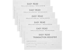 jojofuny 6 Pack Checkbook Registers for Personal Checkbook Large Print Financial Transaction Register Books with Portable Des
