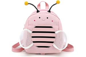 BANSUSU Honeybee Anti-lost Baby Walking Safety Harness Mini Backpack Toddler Snack Bag with Leash