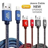 Mytecai 【Apple MFi Certified 】Lightning cable cable 3Pack 3FT Waterproof Deim 2.4A Fast Charger Compatible With iphone X/8/8plus/7/7plus/6s/6s Plus/6/6 Plus/5/5S/SE/iPad And More