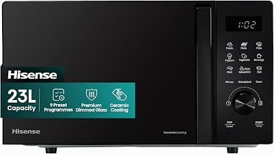 Hisense H23MOBSD1HUK 23L 800W Microwave Auto Defrost Digital Display