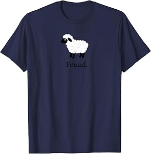 Sheep Found Minimalist Christian Psalm 23 Lamb Christian T-Shirt