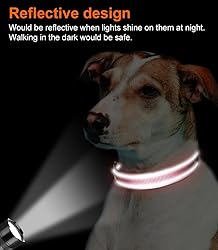 Joytale Reflective Dog Collar,Soft Neoprene Padded