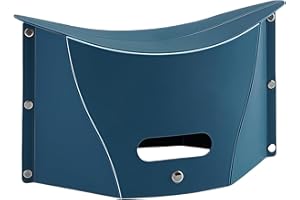 Phowedaer Foldable Stool Portable Chair Lightweight Collapsible Camping Hiking Stools,Small Folding Travel Chairs for Fishing Hiking Tours BBQ Parties Subway Squatty Potty (Dark Blue