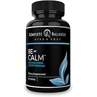 BeCalm | Premium Stress & Anxiety Relief Supplement, Natural Sleep Aid, Adrenal Support, Cortisol Manager, Mood Booster - Vitamin B Complex, Valerian Root & Chamomile To Calm, Soothe & Relax- 90 Count