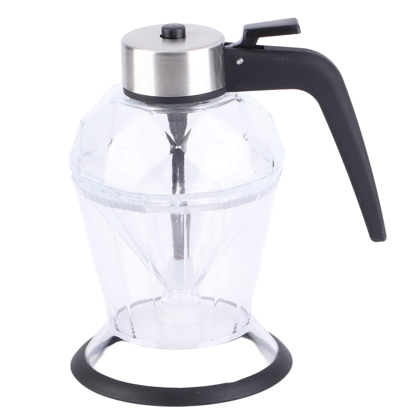 Honey Dispenser,200ml/7.04Oz Syrup Dispenser No Drip Glass with Stand,Honeycomb Honey Jar Diamond Glass Honey and Oil Dispenser Syrup Sugar Sauces Maple Jar Pourer for Kitchen