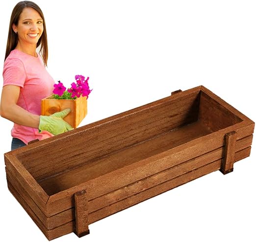 Caja de madera de semillas de plantas, 3 unidades para interiores ...
