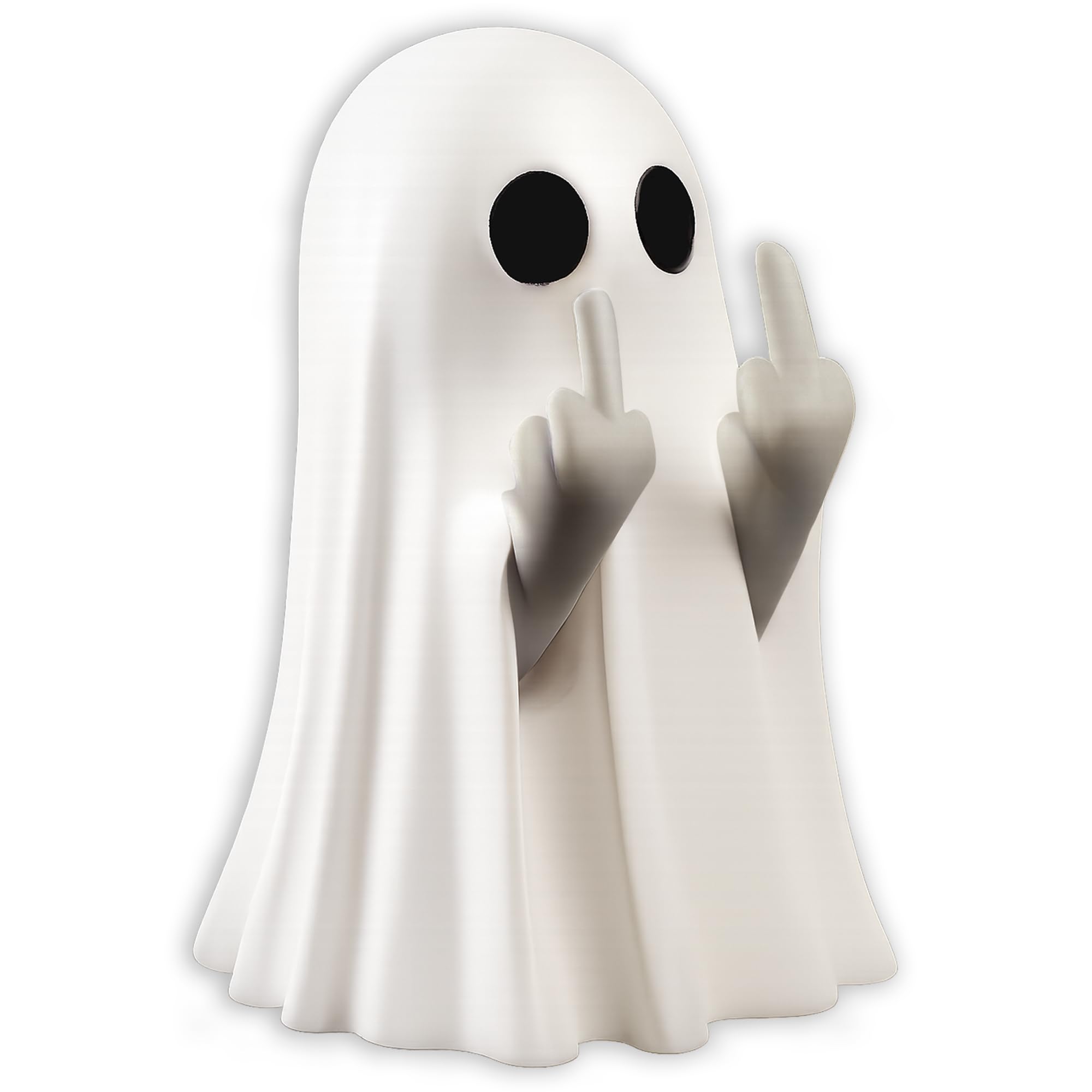Photo 1 of AMAQUANG Flipping Off Ghost Figurine, Funny Ghost Statue, Halloween Figurines, Tiny Ghost Figurines, Halloween Decor Indoor, Decorations, Ghost Decor