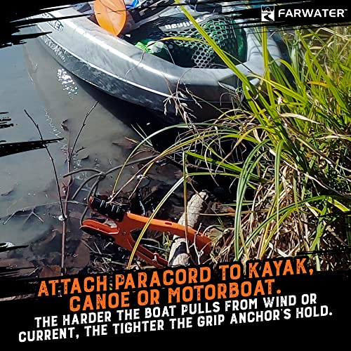 FARWATER Canoe Anchor Grip Boat, Float Tube & Kayak Fishing