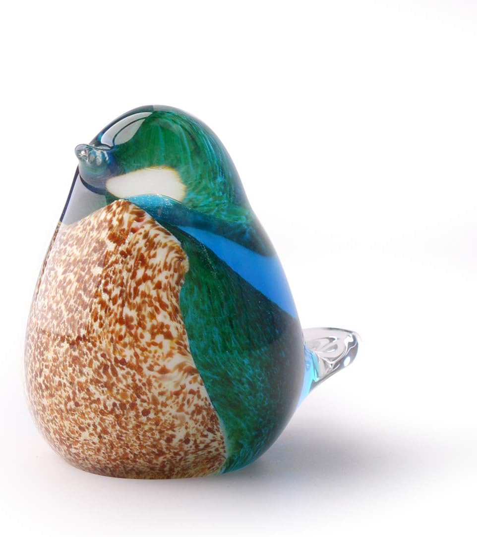 Handmade Glass Bird Figurine - LONGWIN Blown Art Animal Sculpture Home Decoration Tabletop Centerpiece