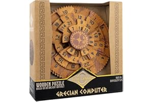 Project Genius Grecian Computer Mechanical Math Puzzle, Wooden Brainteaser Gift for History Buffs and Smart Kids, Teens, and Adults - True Genius Series Inspired by The Ancient Antikythera Mechanism
