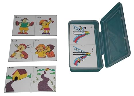 Kido Toys Opposites Pairing Cards Wooden - Match & Learn