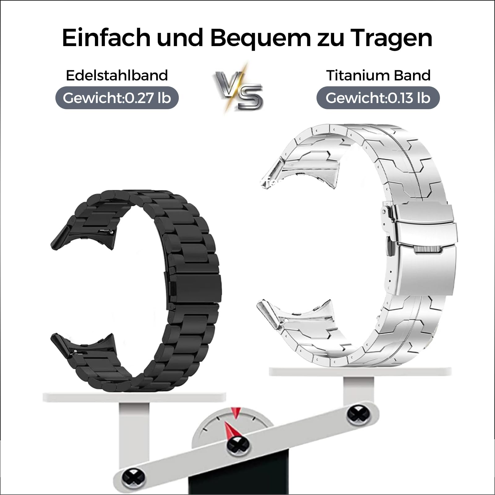 synsing Titanium Bracelet Compatible with Pixel Watch 3 45 mm Bracelets, Titanium Metal Watch Replacement Strap for Pixel 3/2/1 41 mm Strap Accessories for Men and Women