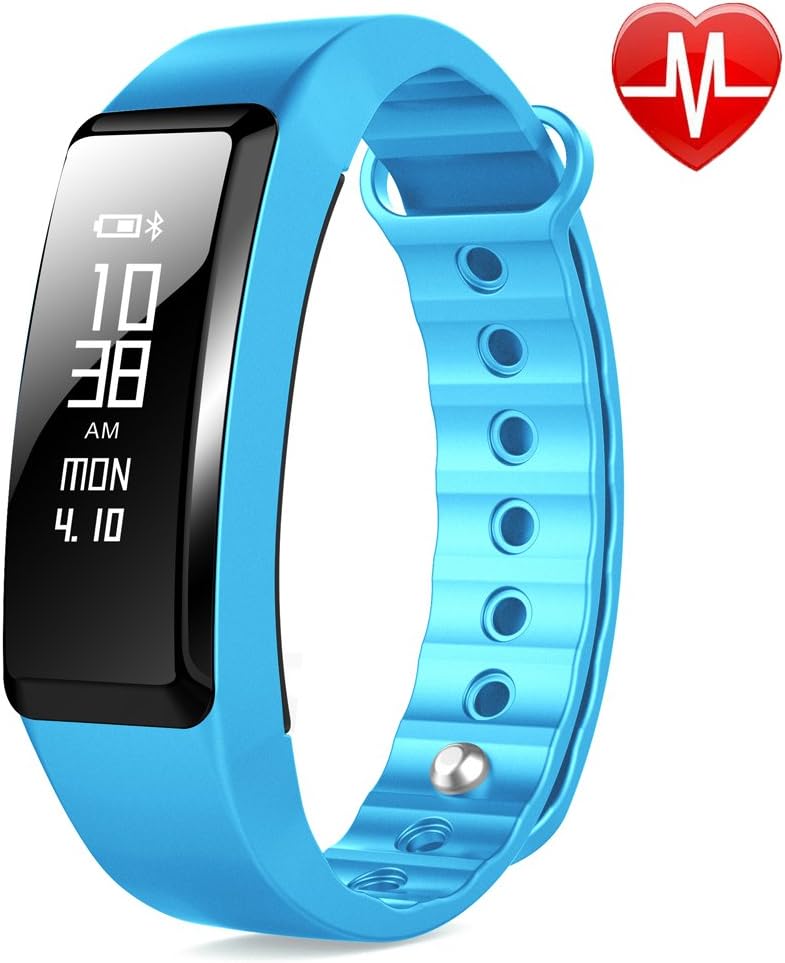 Beasyjoy Fitness Tracker, Smart Band Wristband Bracelet with Heart Rate Monitor IP67 Waterproof Pedometer, Sport Walking Step Counter Activity Tracker for iPhone and Android Phone