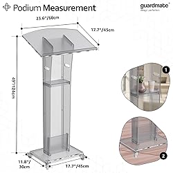 GuardMate Acrylic Podium Pulpit Stand | Modern