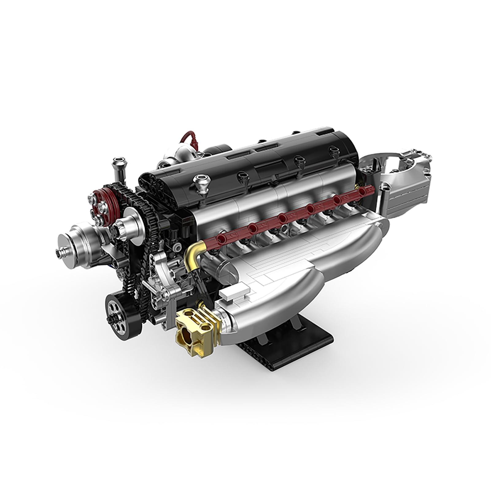 muuchuu Technik Inline-6 Engine Building Toy for Adult, Super Car Engine That Work Brick Kit with Motor, Classic 2JZ-GTE Model DIY Hobby Project STEM Toy Gifts for Kids Teens 14+ (974Pcs)