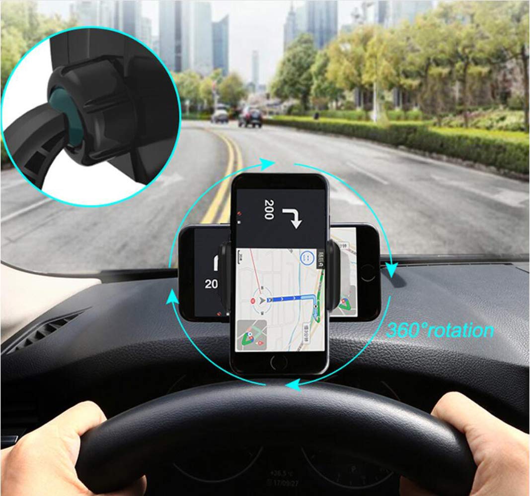 ZOORE Supporto Telefono per Auto, Porta Cellulare per Bocchette dell\'Aria, Rotazione 360 Gradi Universal iPhone Huawei Samsung GPS e Altri dispositivi Cellulari Car Regolabile cruscotto del Supporto