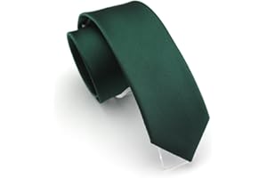 Elviros Solid Color ties for men Eco-friendly Fashion Slim Necktie 2.4'' [6cm]