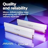 Crucial Pro DDR5 RAM 32GB Kit 6400MHz CL38 White 2x16GB XMP 3.0 EXPO view 6
