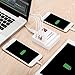 4-Port USB Charger, Multiport Desktop Charging Station by Aropey with Cell Phone Stand for iPhone, iPad, Samsung, Tablets and Other USB-Charged Devices (White) (usb charger)